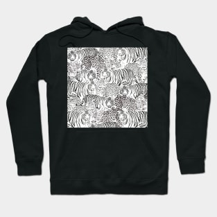 Black Leopard Tiger Animals Pattern Hoodie